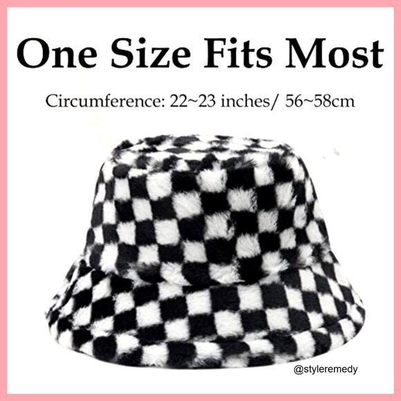 Faux Fur Bucket Hat Winter Warm Fluffy Plush Adjustable main image 7